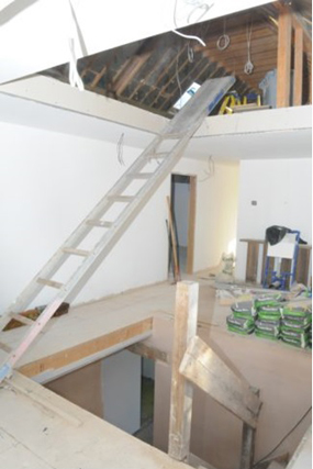 A company, two directors and a self-employed contractor have been sentenced and fined after an electrician fell two storeys through an unprotected stairwell